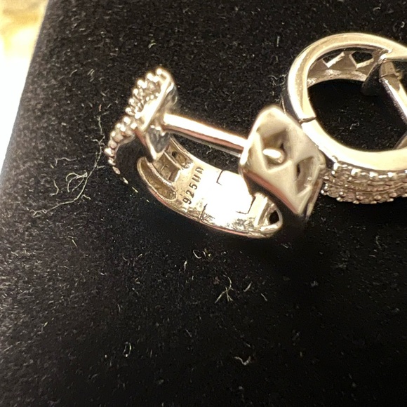 silver 925 earrings with Cz - Picture 7 of 8